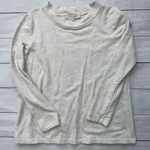LOFT Button-Back Sweatshirt-Style Top